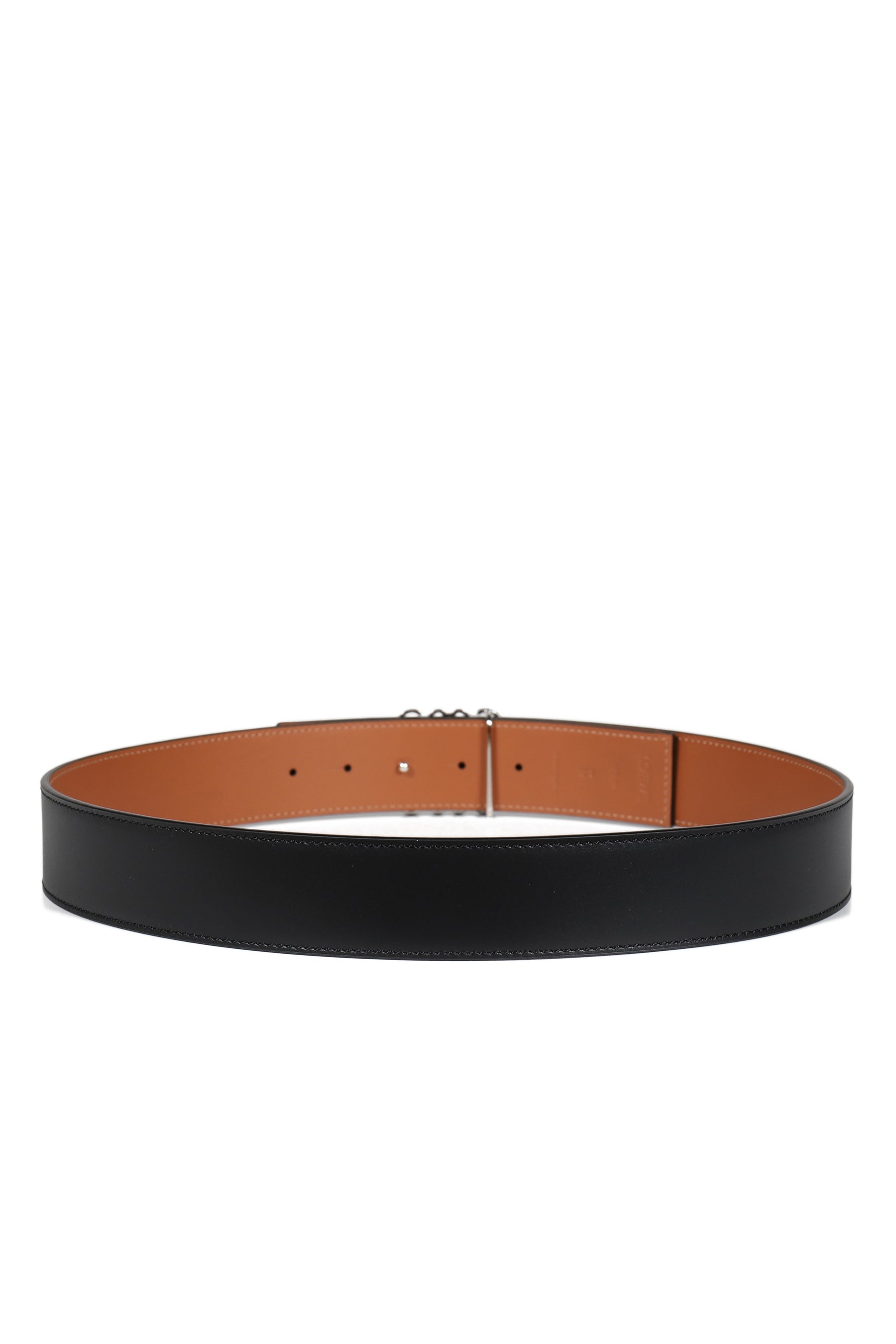 ANAGRAM REVERSIBLE 4CM BELT / BLK TAN PALLADIUM