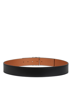 ANAGRAM REVERSIBLE 4CM BELT / BLK TAN PALLADIUM