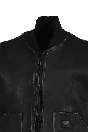 RUSTIC EDGED CLASSIC VEST / BLK