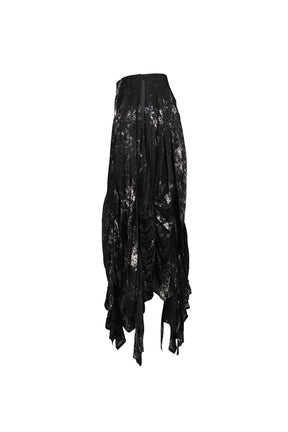 GALAXY PT GATHER SKIRT / BLK