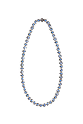 BLUE HALO TENNIS NECKLACE  / BLUE