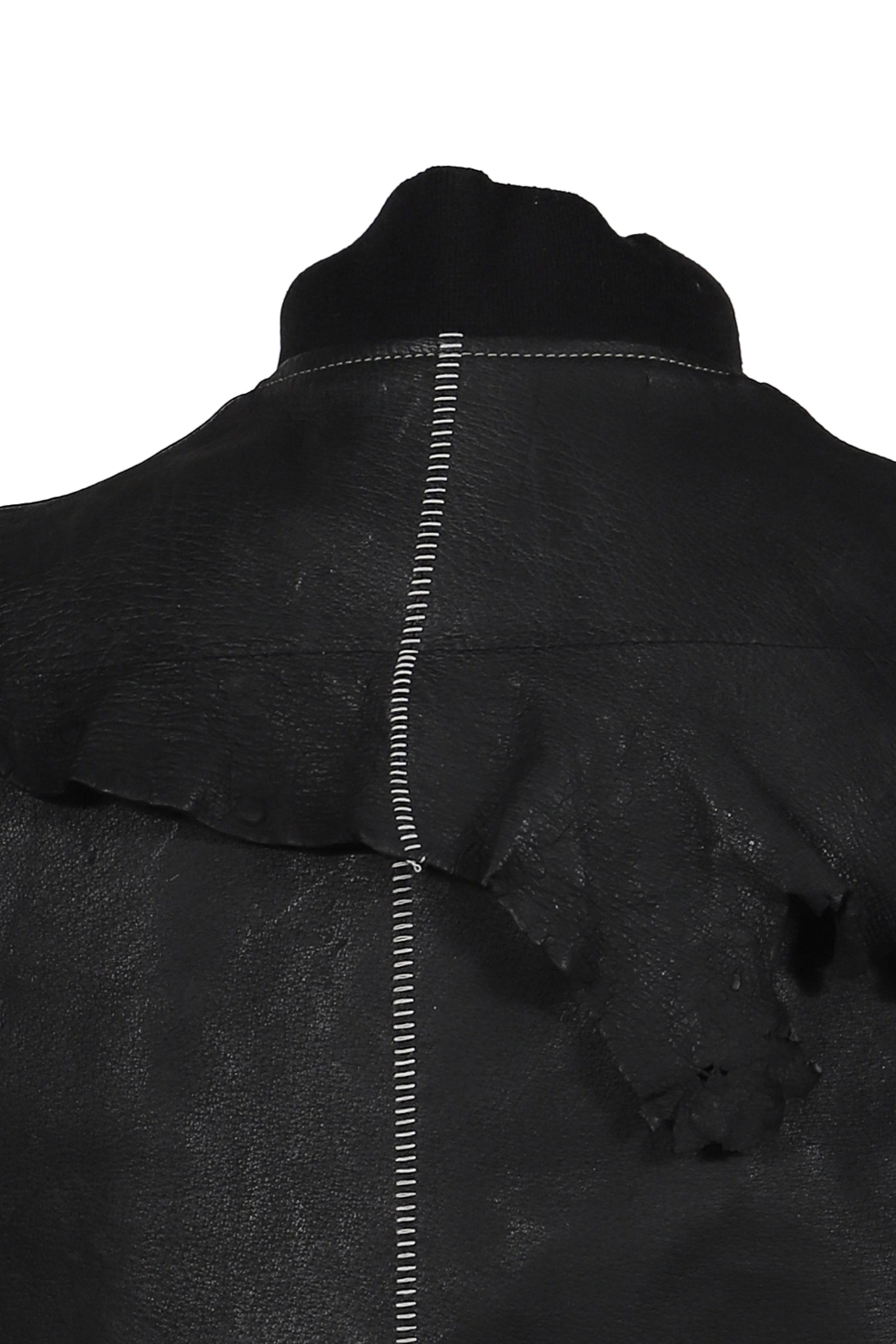 RUSTIC EDGED CLASSIC VEST / BLK