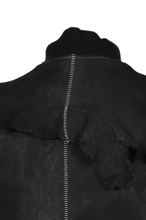 RUSTIC EDGED CLASSIC VEST / BLK