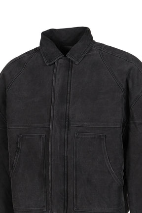 BULWARK MOLESKIN TRUCKER JACKET / WASHED BLK