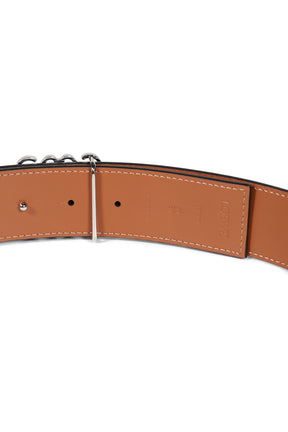 ANAGRAM REVERSIBLE 4CM BELT / BLK TAN PALLADIUM