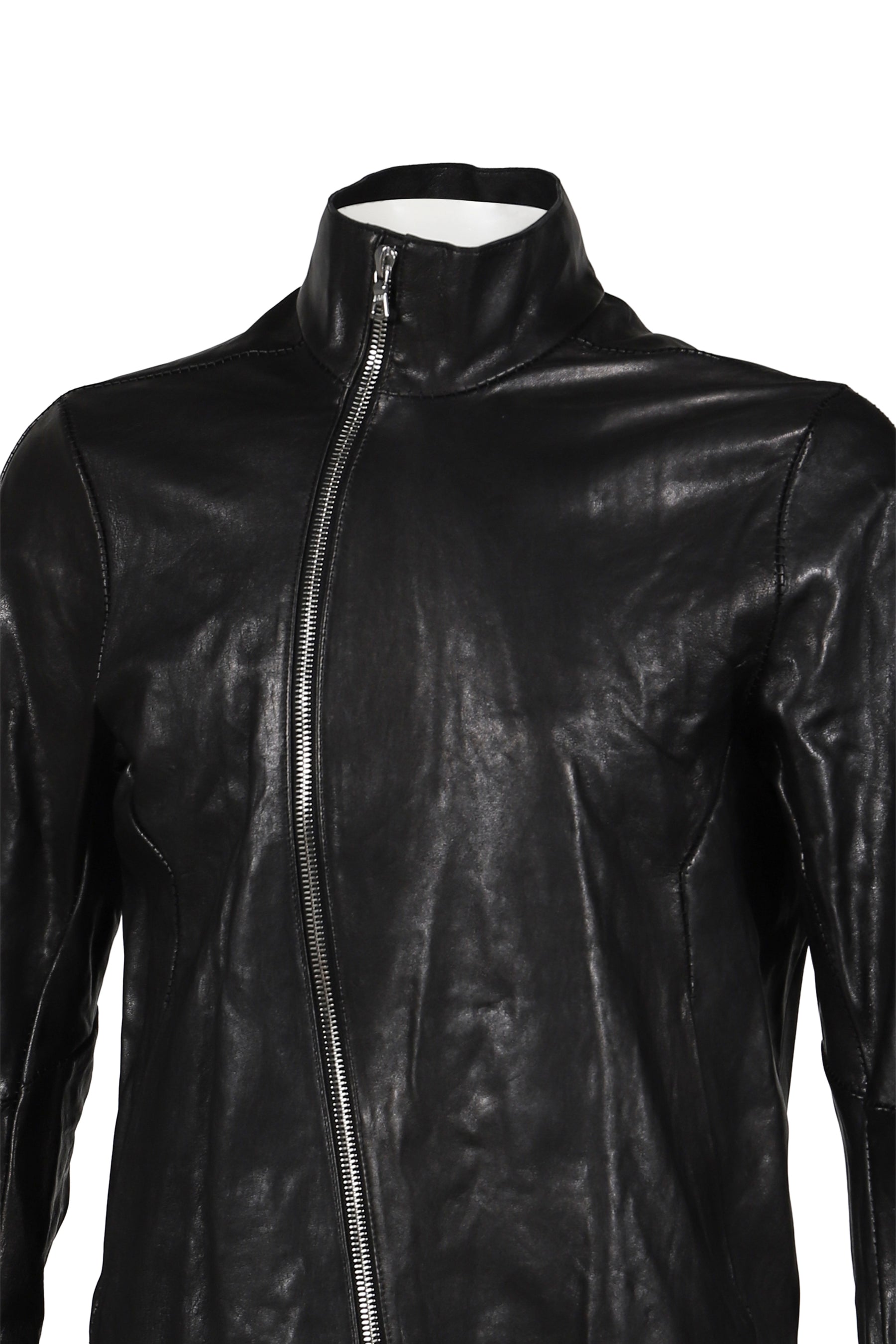 FENCING LEATHER JACKET / BLK
