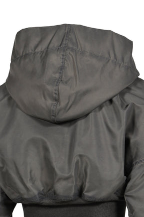 HOODED CROPPED FLIGHT / DRK DUST
