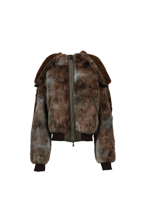 VANESSA FUR N2B JACKET / BRW