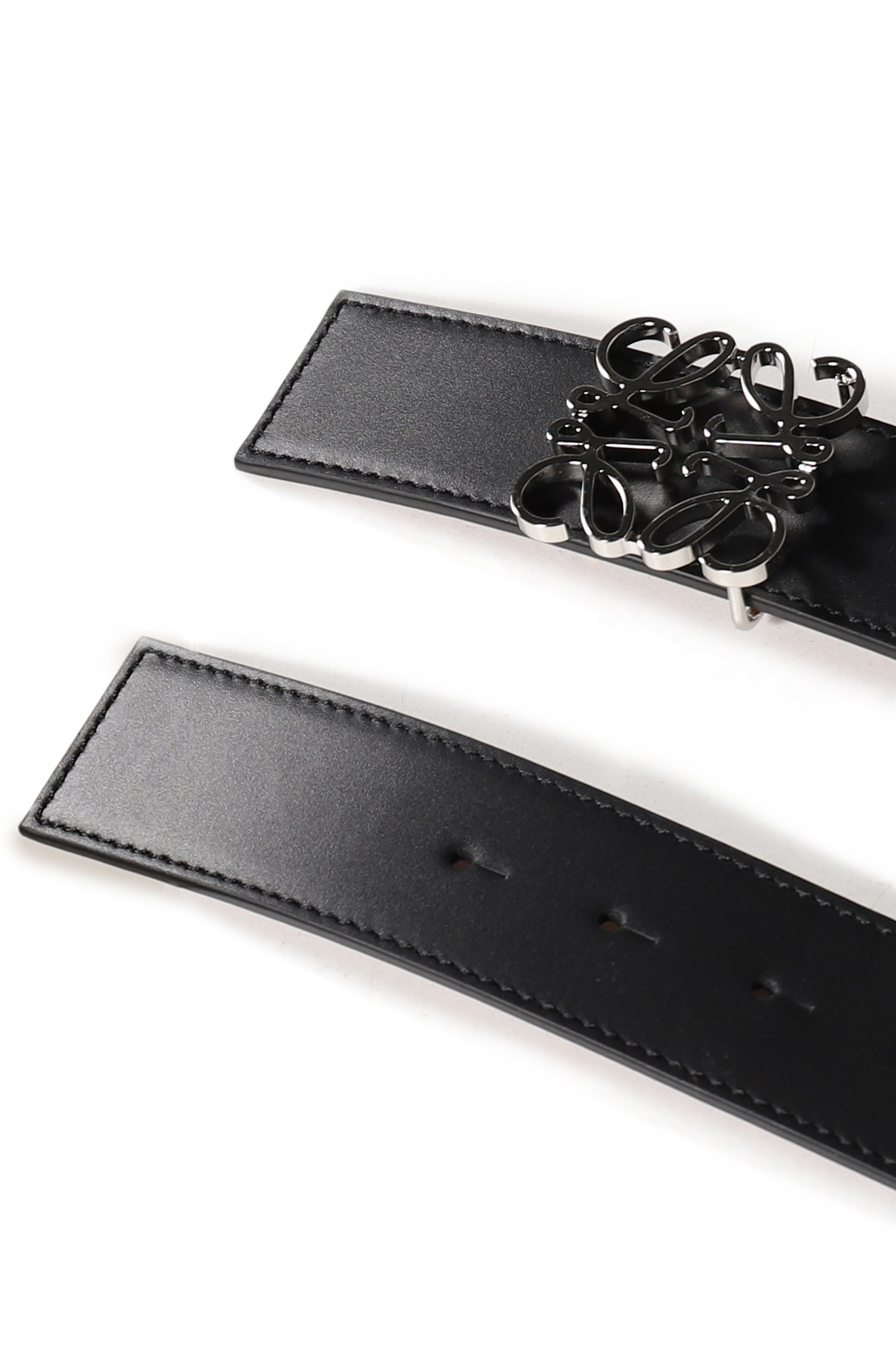 ANAGRAM REVERSIBLE 4CM BELT / BLK TAN PALLADIUM