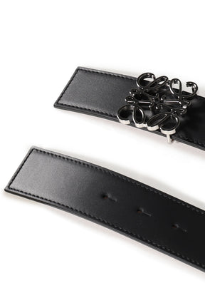 ANAGRAM REVERSIBLE 4CM BELT / BLK TAN PALLADIUM