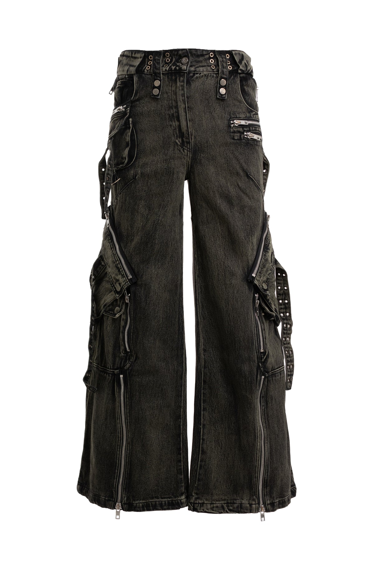 THUG CLUB FW23 TRIBAL DENIM PANT / BLK -NUBIAN