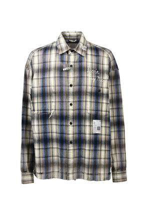 VINTAGE LIKE CHECK L/S SHIRTS / BEI