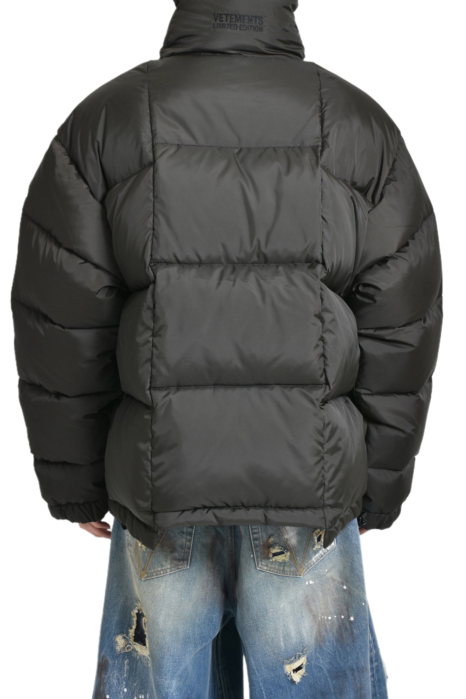 CUT-UP PUFFER JACKET / BLK