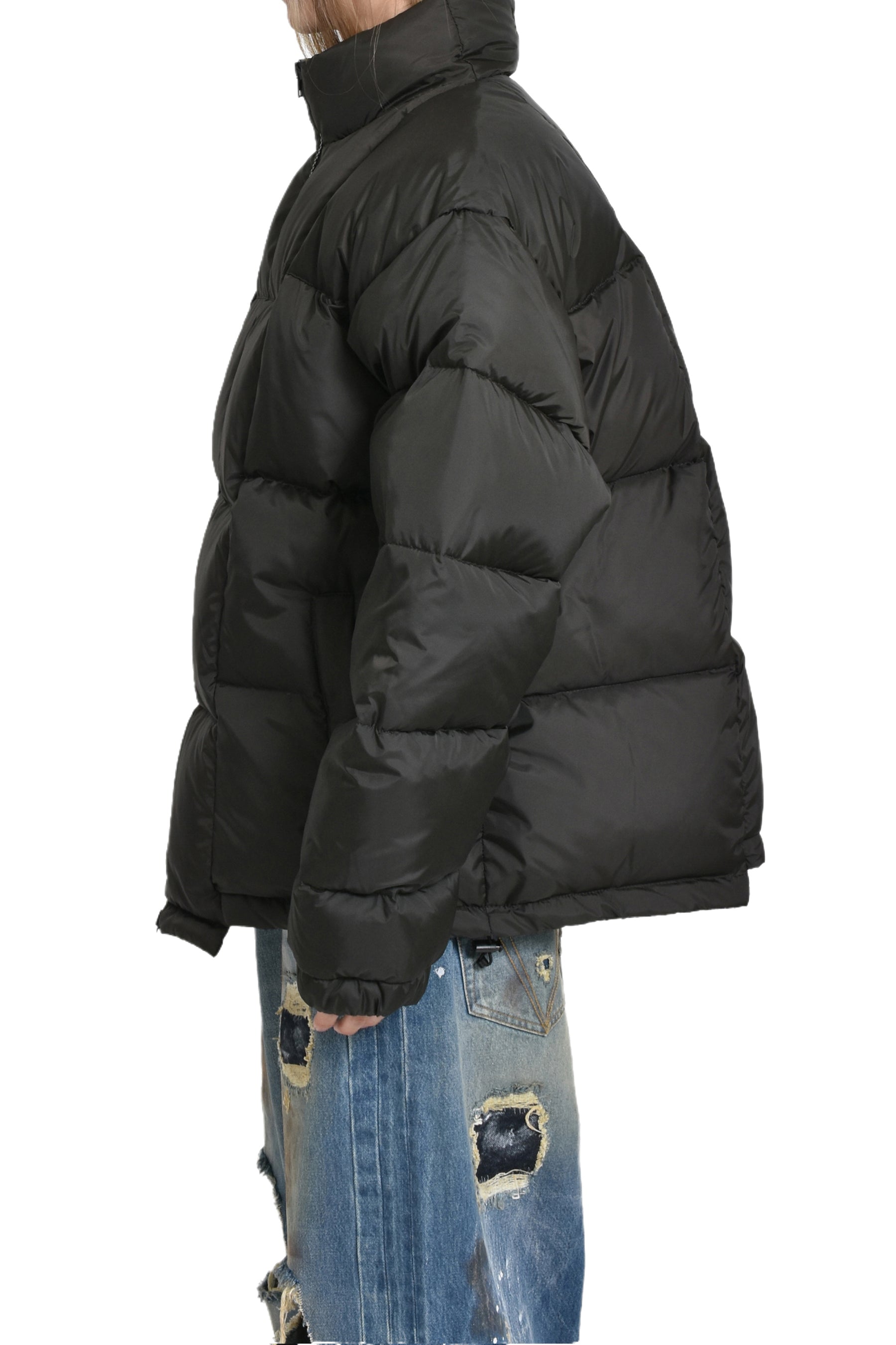 CUT-UP PUFFER JACKET / BLK