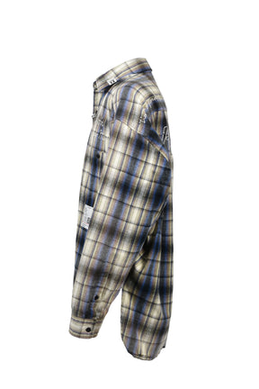 VINTAGE LIKE CHECK L/S SHIRTS / BEI