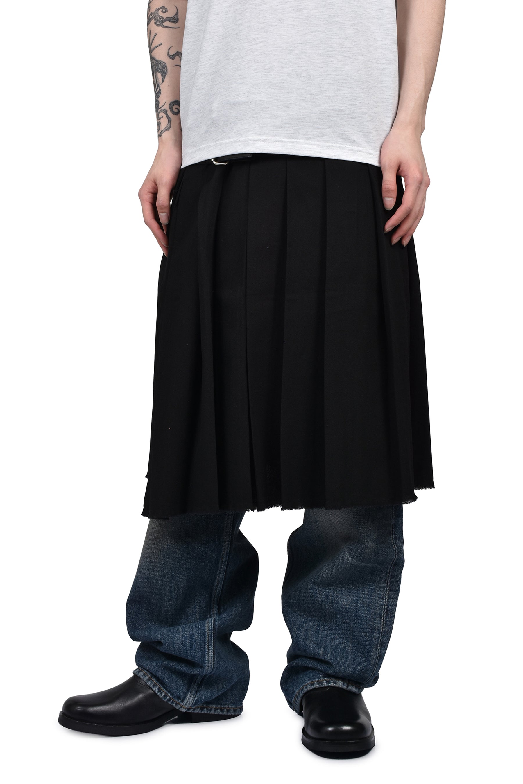 A4 COTTON KILT / BLK