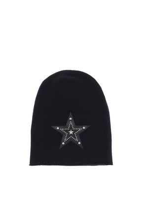 STAR PATCH BEANIE / BLK