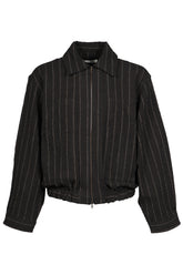 ARES ZIP BLOUSON / BRW STRIPE