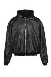 LEATHER UNDERGROUND JACKET  / BLK