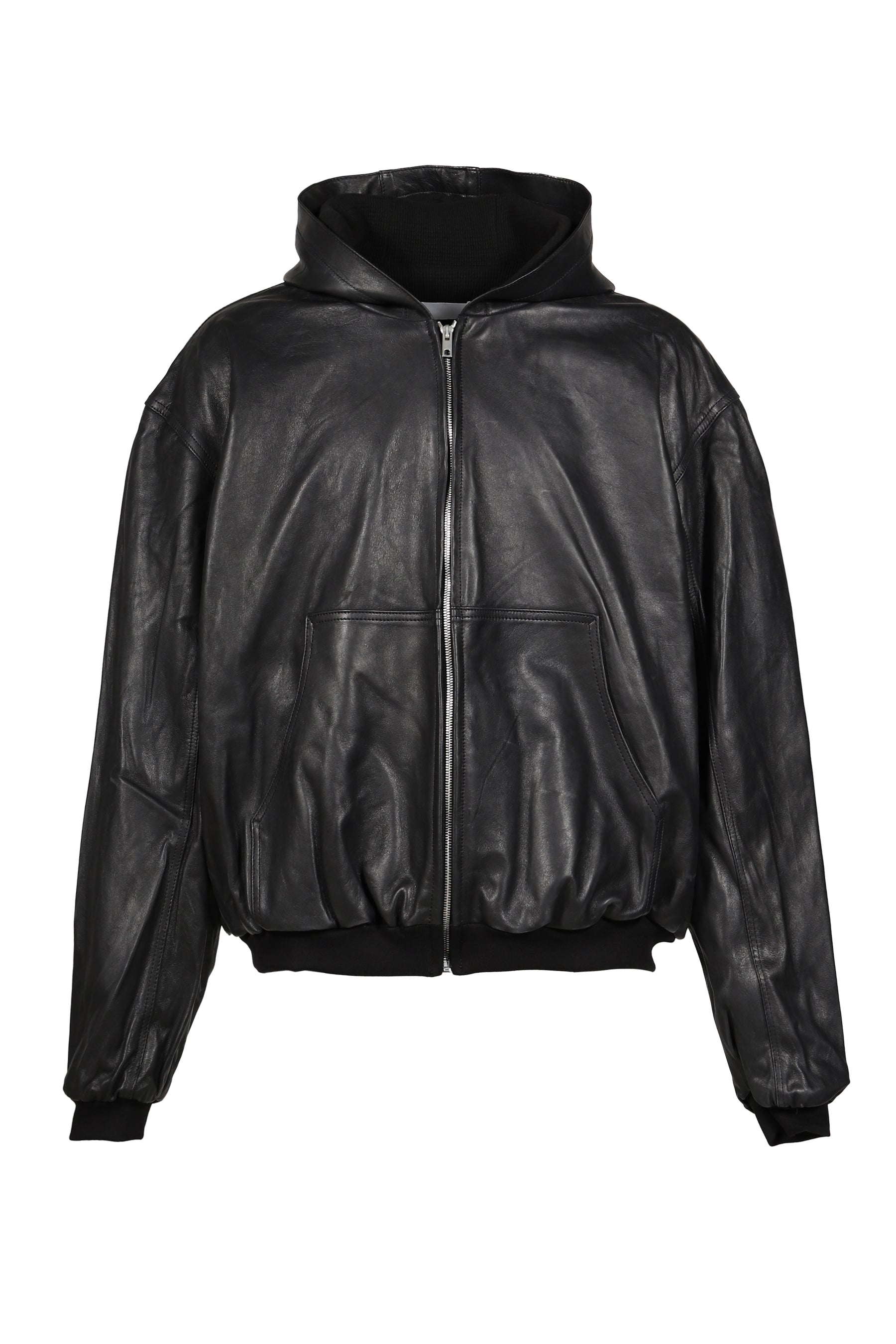 LEATHER UNDERGROUND JACKET  / BLK