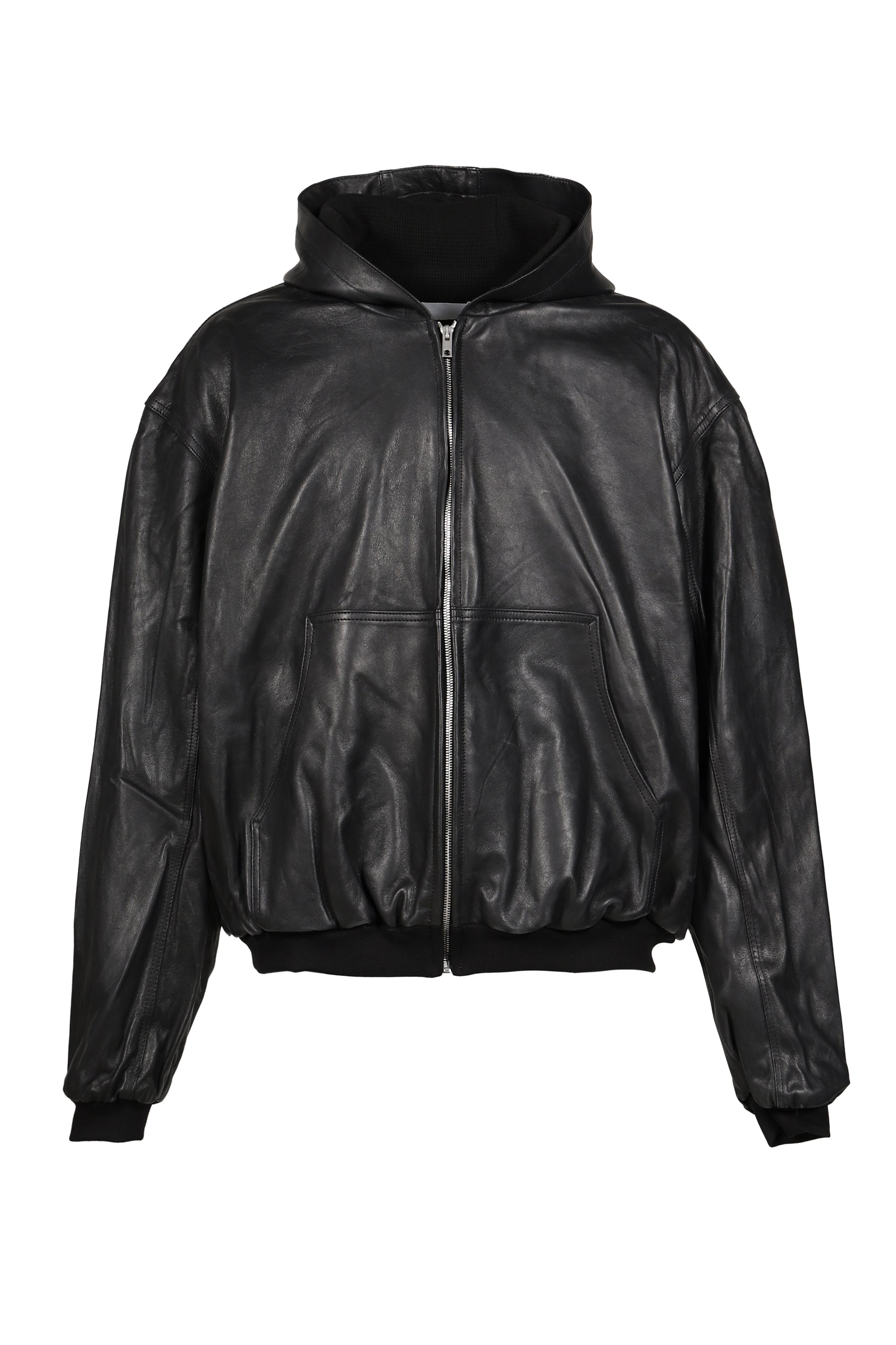 LEATHER UNDERGROUND JACKET  / BLK