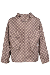 POLY TARTAN HOODED JACKET WOVEN / BRW