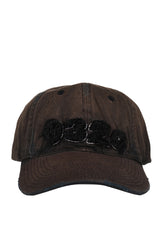 DISTRESSED LOGO CAP / WASHED BLK