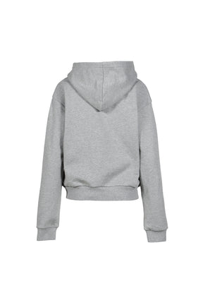 TIE FRONT BOW HOODIE / GRY