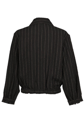 ARES ZIP BLOUSON / BRW STRIPE