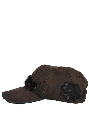 DISTRESSED LOGO CAP / WASHED BLK