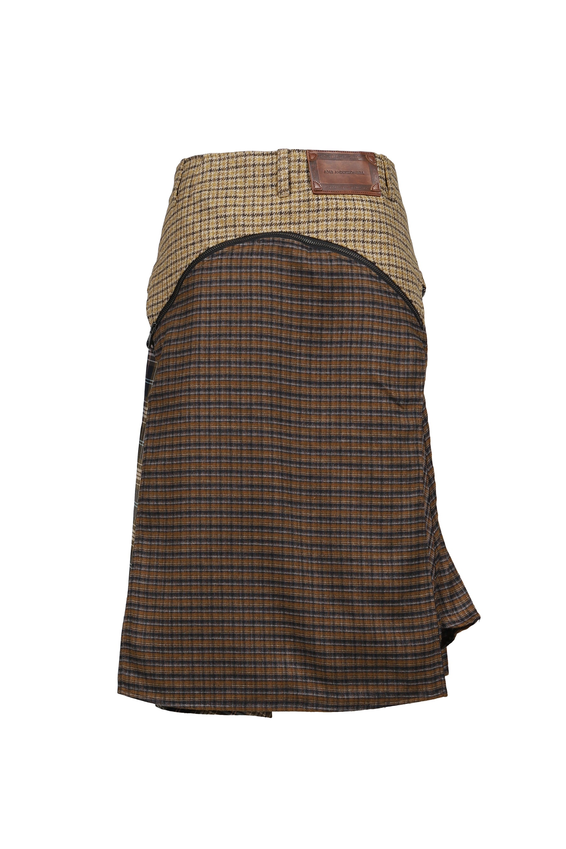 UNISEX MULTI CHECK COMBO SKIRT / MULTI