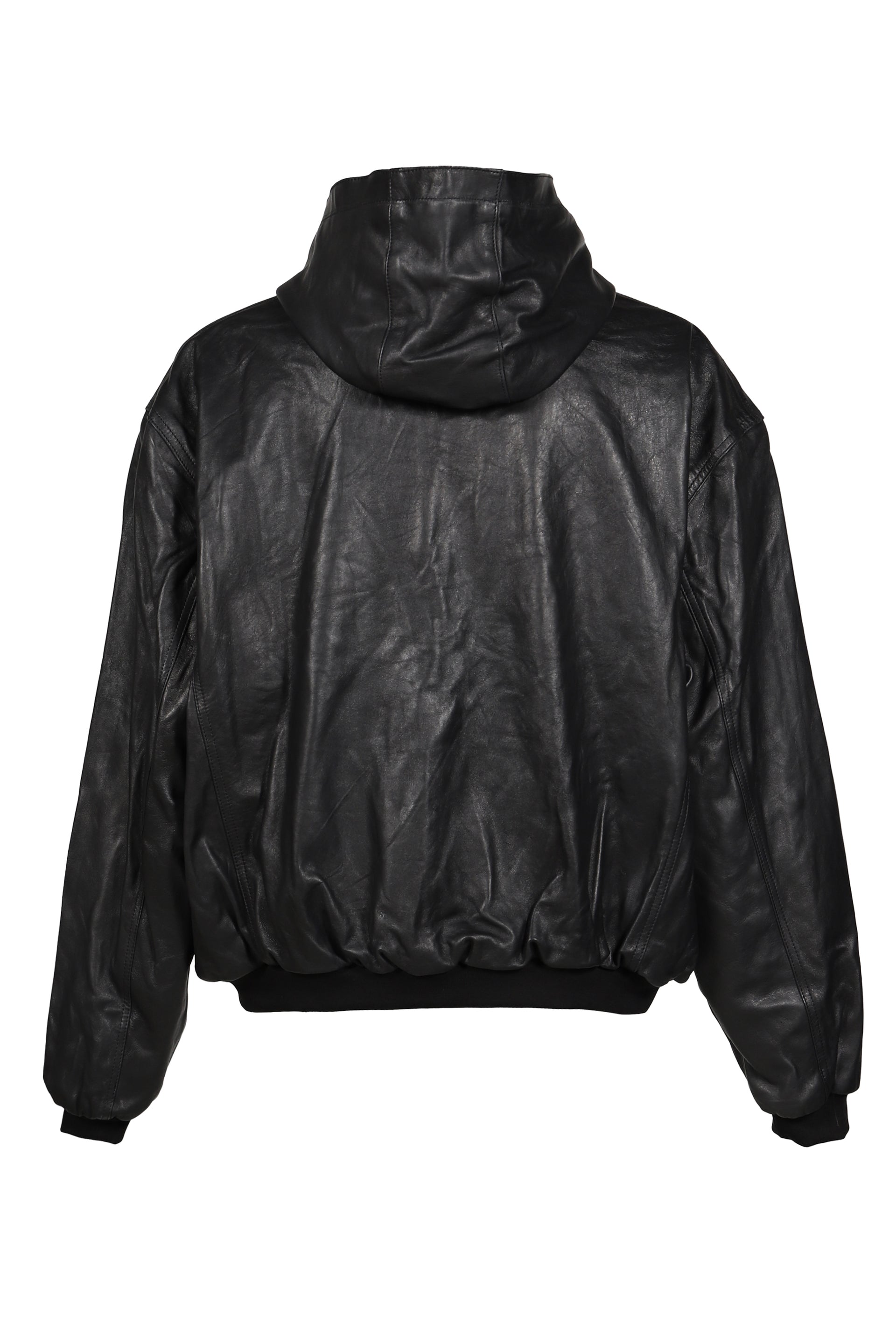 LEATHER UNDERGROUND JACKET  / BLK