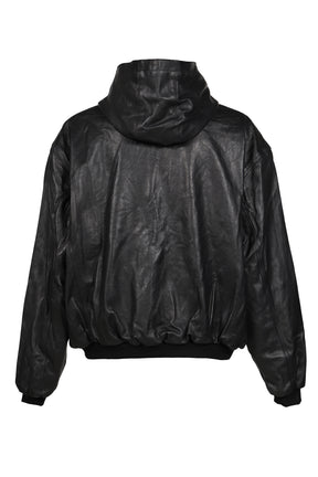 LEATHER UNDERGROUND JACKET  / BLK