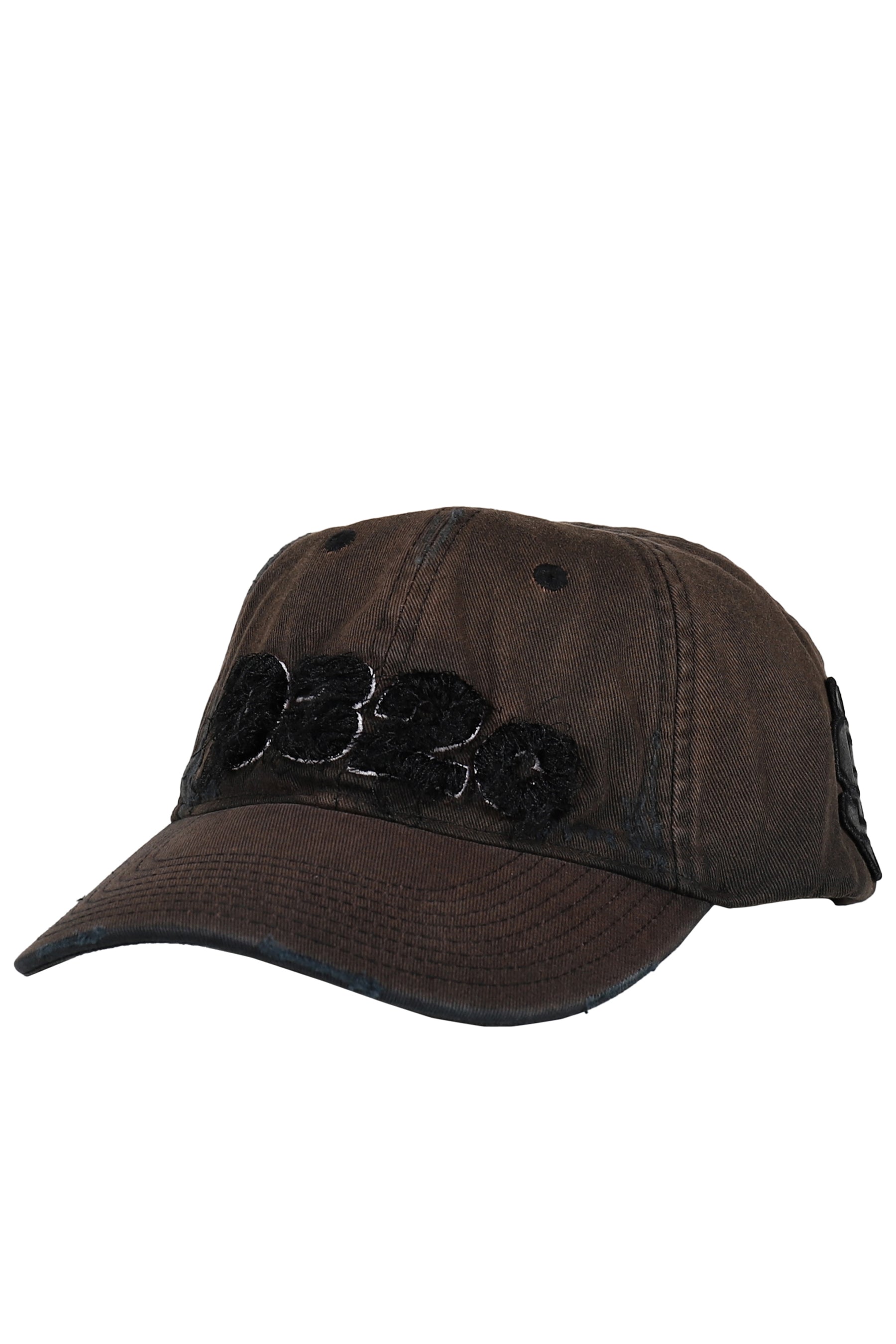 DISTRESSED LOGO CAP / WASHED BLK