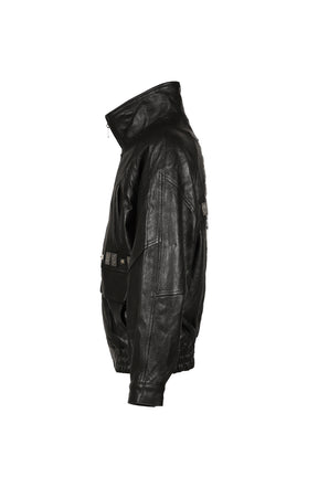 PRINCE PHILLIP’S CHILDHOOD STUDDED LEATHER JACKET / BLK