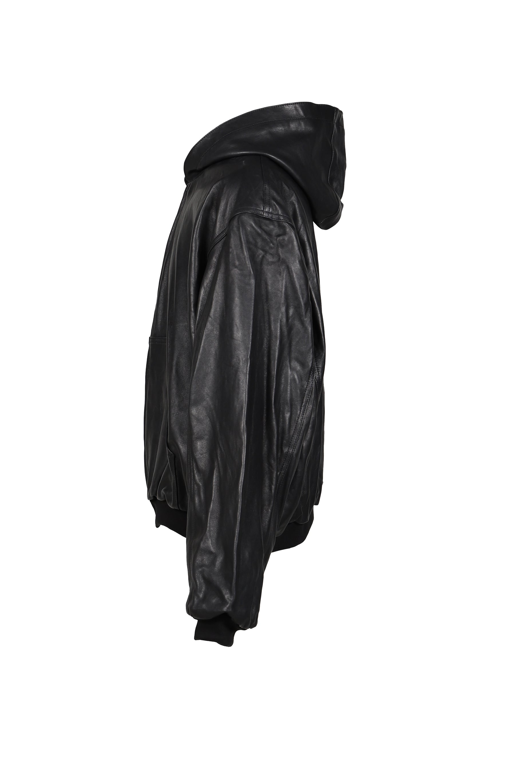 LEATHER UNDERGROUND JACKET  / BLK