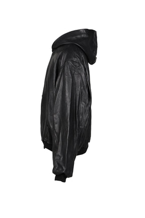 LEATHER UNDERGROUND JACKET  / BLK