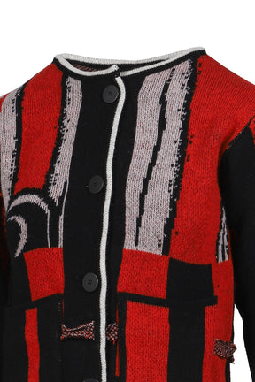 SPORTY KNIT CARDIGAN / RED