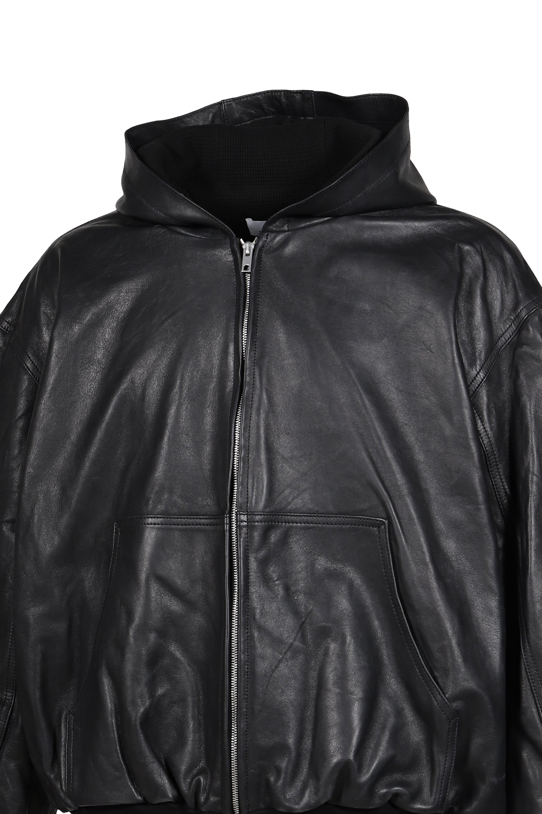 LEATHER UNDERGROUND JACKET  / BLK