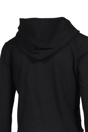 PARRA STUD HOOD CARDIGAN / BLK