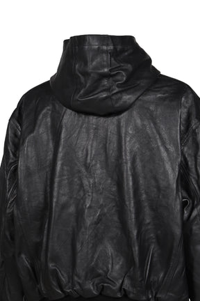 LEATHER UNDERGROUND JACKET  / BLK