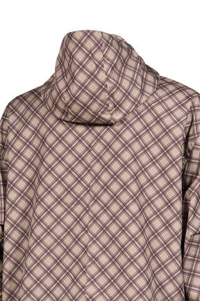 POLY TARTAN HOODED JACKET WOVEN / BRW