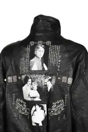 PRINCE PHILLIP’S CHILDHOOD STUDDED LEATHER JACKET / BLK