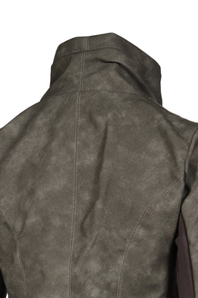 FUNNEL NECK PU JACKET / KAH