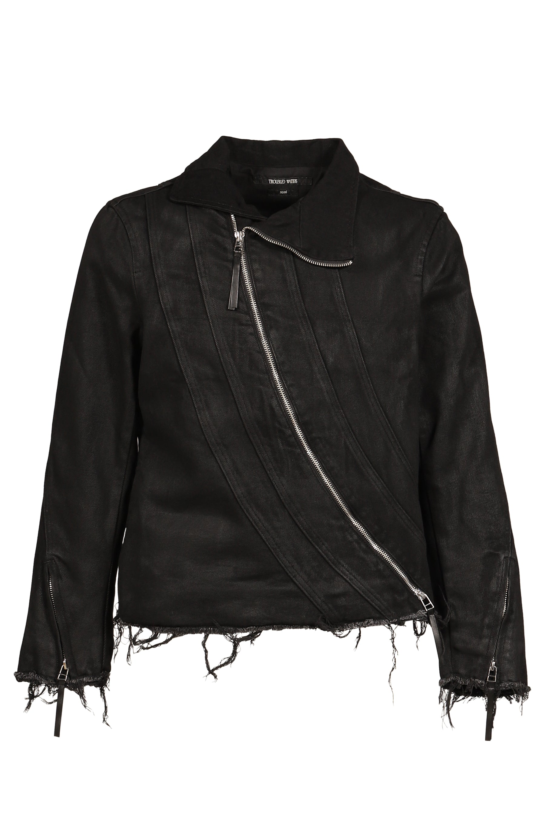 DISTRESSED FENCING JACKET V2 / WAXED BLK