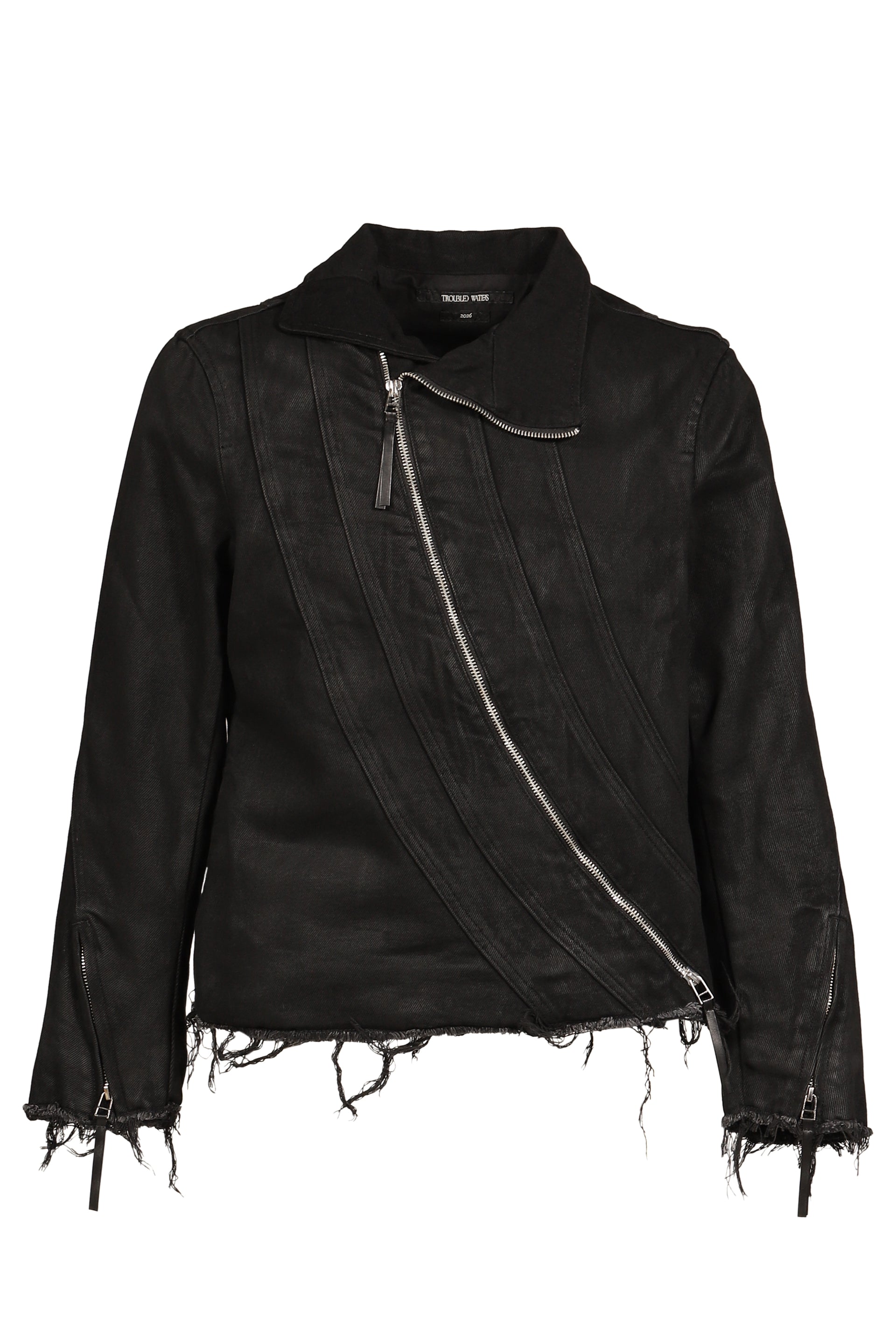 DISTRESSED FENCING JACKET V2 / WAXED BLK