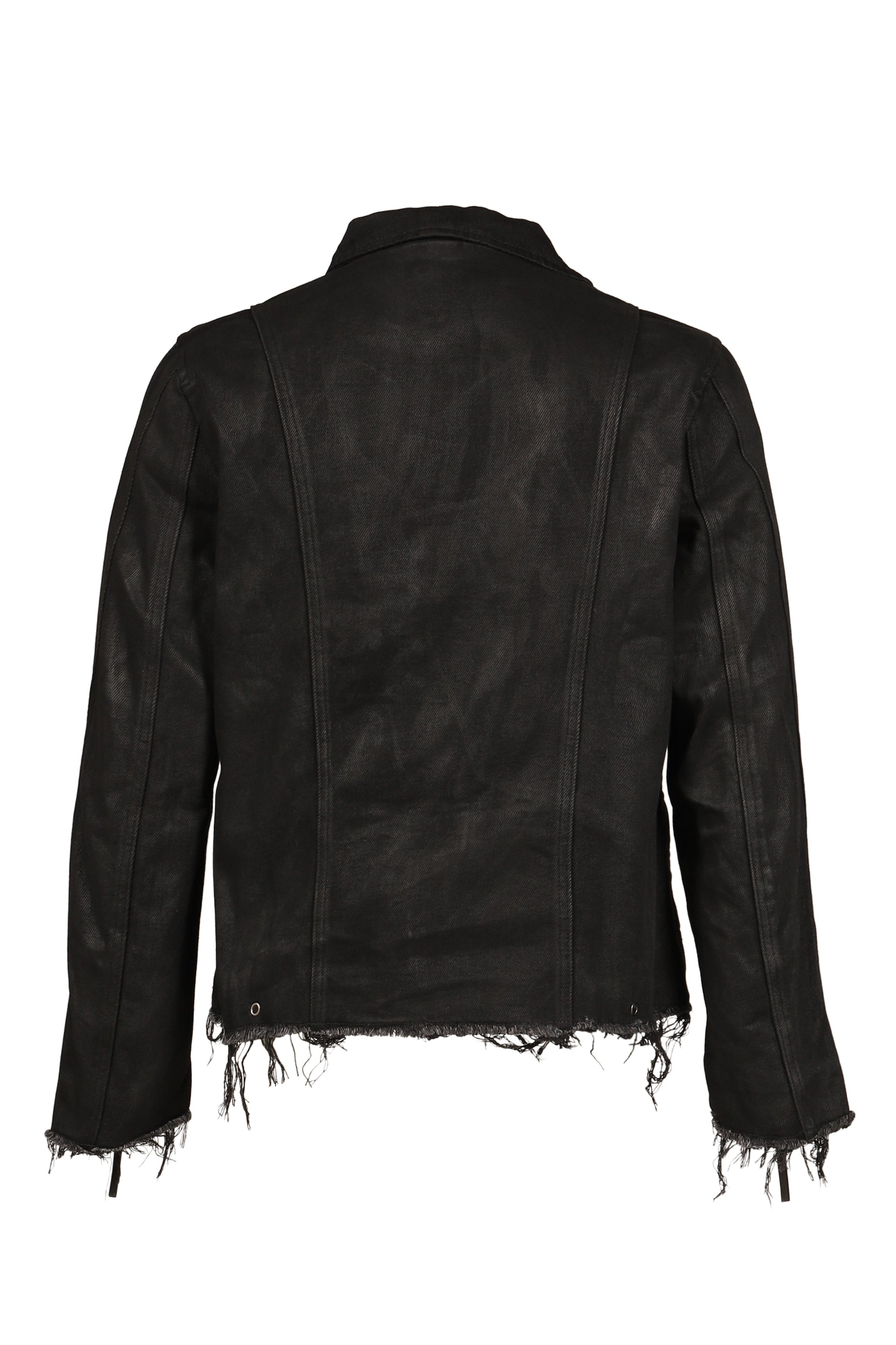 DISTRESSED FENCING JACKET V2 / WAXED BLK