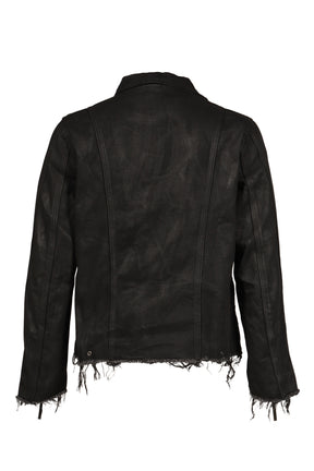 DISTRESSED FENCING JACKET V2 / WAXED BLK