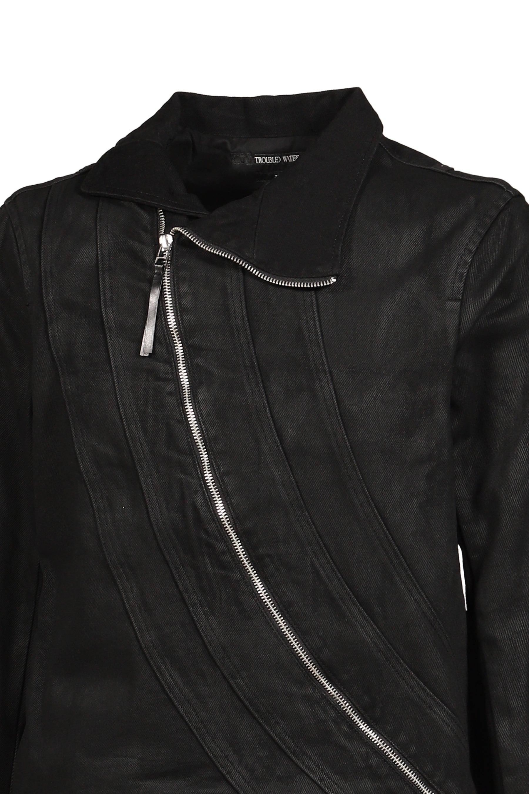 DISTRESSED FENCING JACKET V2 / WAXED BLK