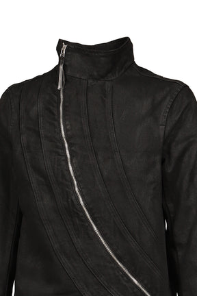 DISTRESSED FENCING JACKET V2 / WAXED BLK